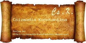Csizmadia Konstantina névjegykártya